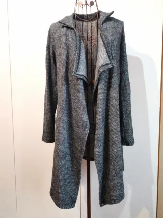 Cardigan asimmetrico grigio taglia unica