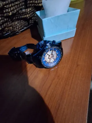 Reloj Hombre Nuevo Caja Azul Negro