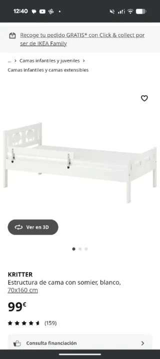 2 Estructuras de cama infantil IKEA KRITTER