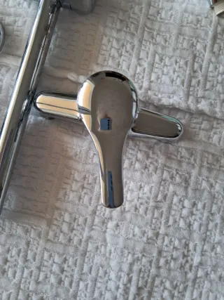 Conjunto Ducha Cromo y Blanco