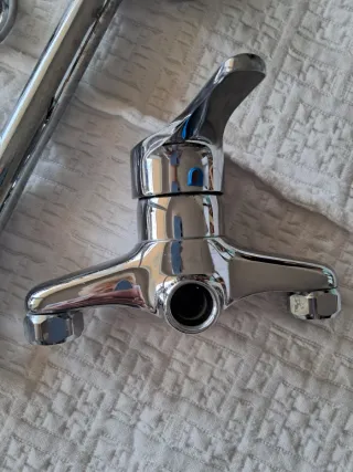 Conjunto Ducha Cromo y Blanco