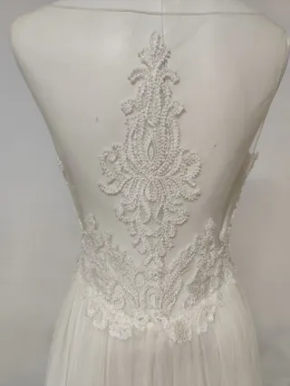 Vestido de Novia Rosa Clará Pedrería Tull