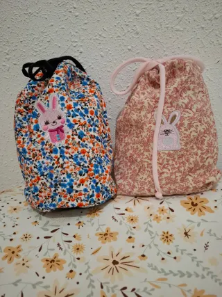 Bolsitos neceser infantiles con conejitos