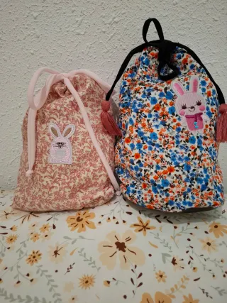 Bolsitos neceser infantiles con conejitos