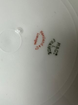 Juego de 4 platos de porcelana limoges