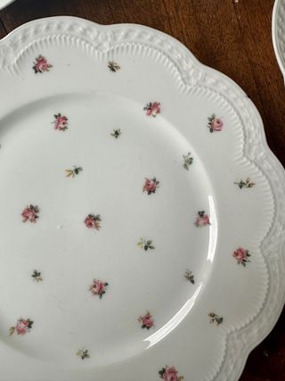 Juego de 4 platos de porcelana limoges
