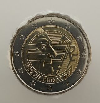 🇫🇷 Moneda 2€ Francia 2022 Jacques Chirac