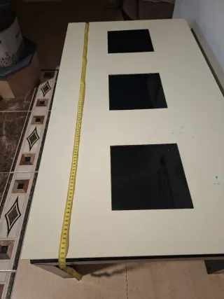 Mesa de centro elevable madera y metal