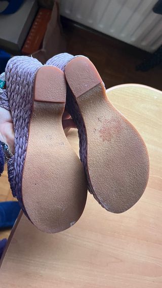 Sandalias Sara World cuña tejida