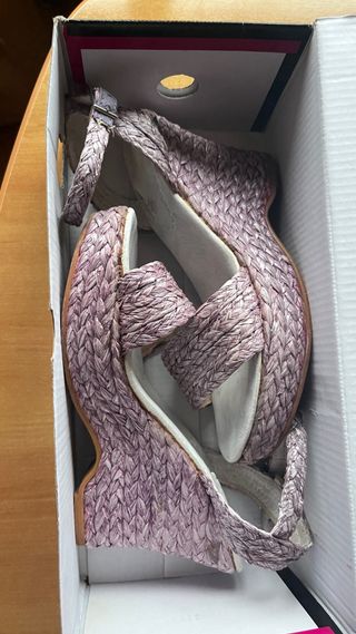 Sandalias Sara World cuña tejida