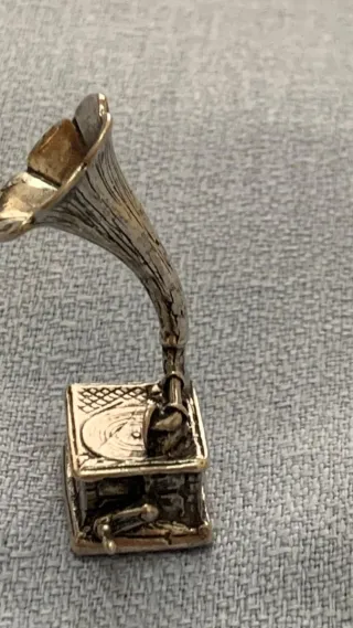 Mini Grammofono Argento 800 Vintage