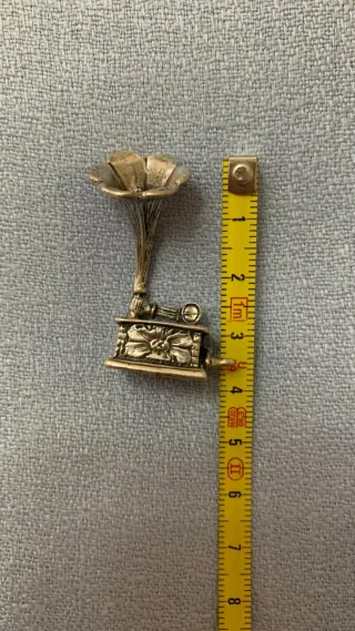 Mini Grammofono Argento 800 Vintage