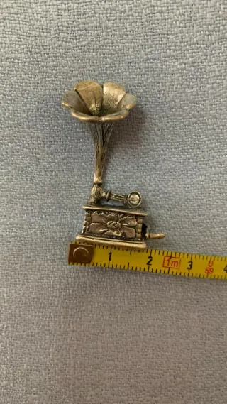 Mini Grammofono Argento 800 Vintage