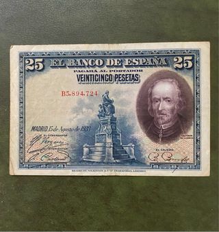 Lote Billetes Antiguos Banco de España 1925