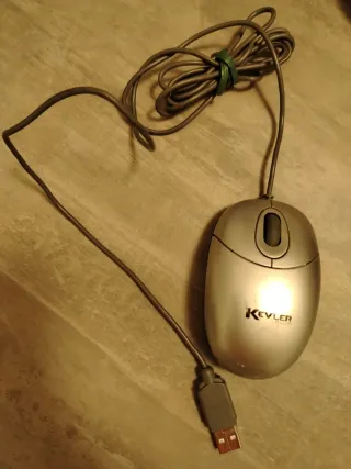 Mouse ottico Kevler silver con filo