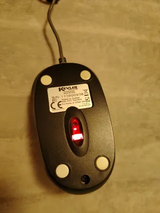 Mouse ottico Kevler silver con filo