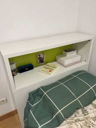 Mueble auxiliar cabecero blanco