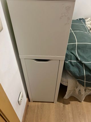 Mueble auxiliar cabecero blanco