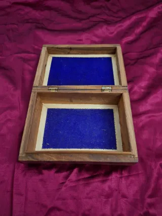 Caja pañuelos madera y joyero