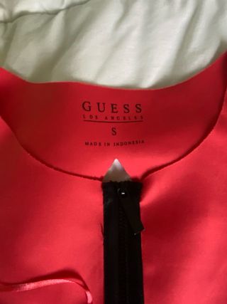 Abito Guess Rosso con Zip Nero Donna