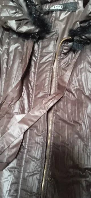 Piumino lungo marrone taglia 42