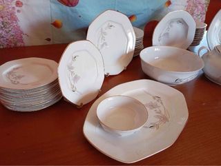 Servizio piatti 12 pz porcellana vintage