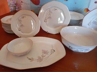 Servizio piatti 12 pz porcellana vintage