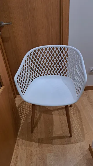 Mesa cristal y metal 120x70 y 4 sillas