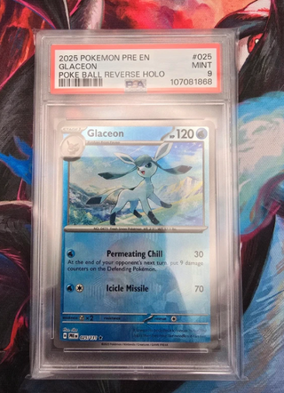 Carta Gradata PSA 9 Glaceon Pokeball PRE