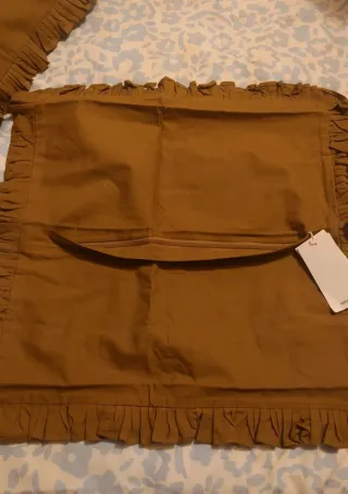 Funda Cojín Mango ,verde caqui, Nueva a estrenar