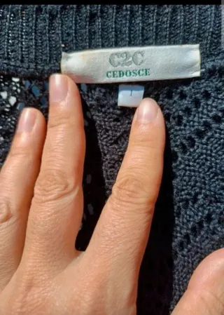 Casaco Cardigan Cedosce Preto Tamanho XS