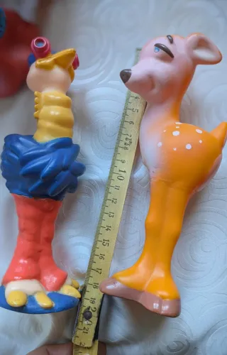 Lotto Giocattoli Gomma Animali Buffi Vintage