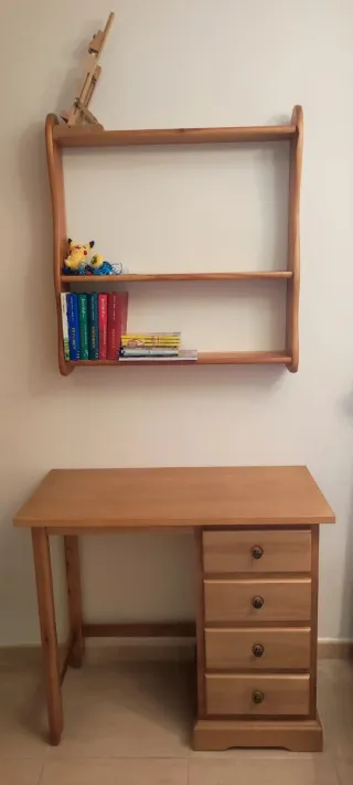 Dormitorio juvenil 2 camas madera