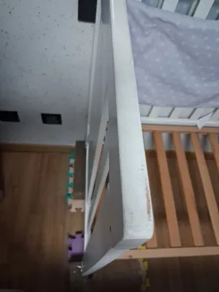 Cuna Micuna blanca con dibujo de perrito