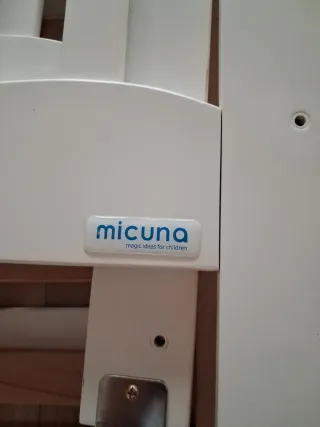 Cuna Micuna blanca con dibujo de perrito