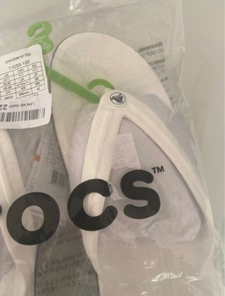 Chanclas Crocs Crocband Flip Blancas