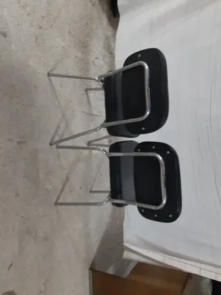 Juego de 3 Sillas de Oficina Negras