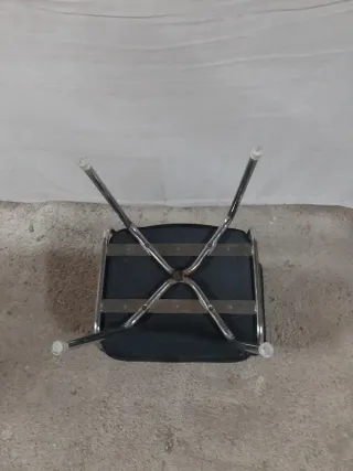 Juego de 3 Sillas de Oficina Negras