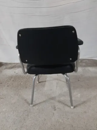 Juego de 3 Sillas de Oficina Negras