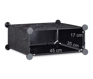 Zapatero modular plástico gris