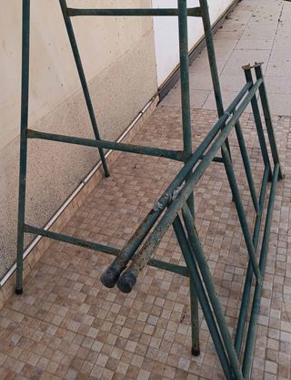 2 piezas Caballete metálico plegable