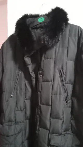 Plumífero abrigo negro