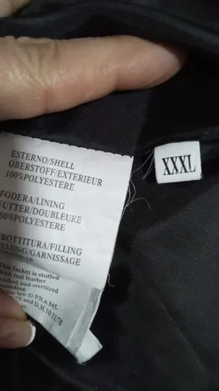 Plumífero abrigo negro