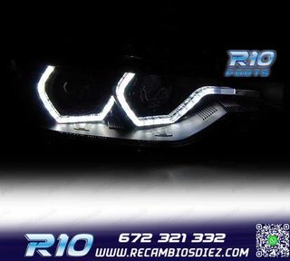 FAROS BMW F30 F31 LCI 15-19 LUZ DIURNA LED DRL NEGROS