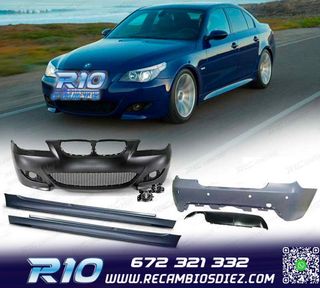 KIT CARROCERIA BMW E60 03-07 LOOK M5 SRA DOBLE SALIDA + ANTI