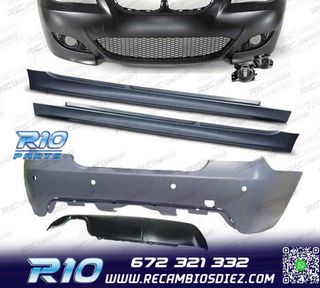 KIT CARROCERIA BMW E60 03-07 LOOK M5 SRA DOBLE SALIDA + ANTI