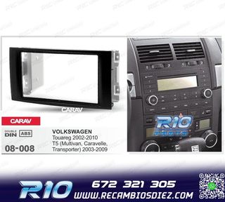 MARCO NEGRO RADIO 2-DIN PARA VOLKSWAGEN VW TOUAREG 02-10 T5