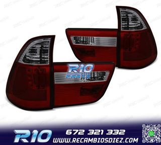 PILOTOS BMW X5 E53 99-03 ROJO AHUMADO LED