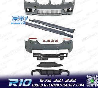 KIT CARROCERIA BMW F10 13-17 CON PDC Y LAVAFAROS LOOK M5