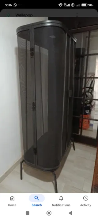 Armario ropero metálico negro